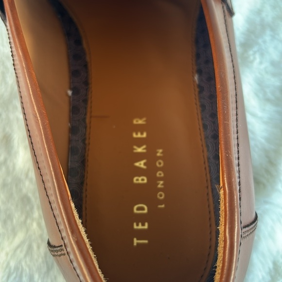 EUC Ted Baker "BENJY” Cognac Penny Loafers Size 14 Mens Leather Loafers Brown - Picture 9 of 9